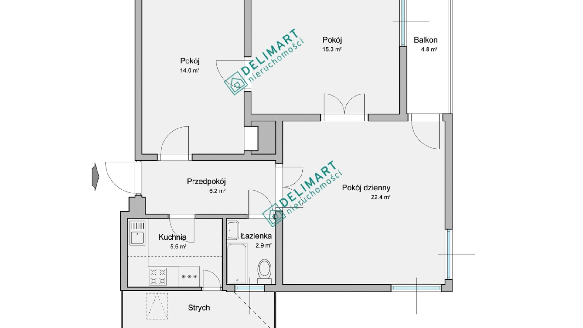 Mieszkanie z ogrodem, 3 pokoje, do remontu